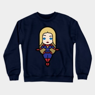 A Blonde Over Powered Female Superhero Crewneck Sweatshirt